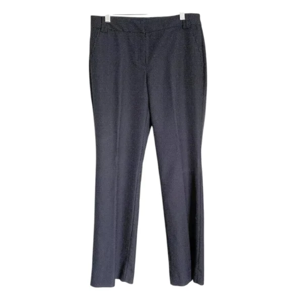 {New York & Co.} Womens Black Polka Dot Mid Rise Dress Pants - Size 10 - Picture 3 of 13